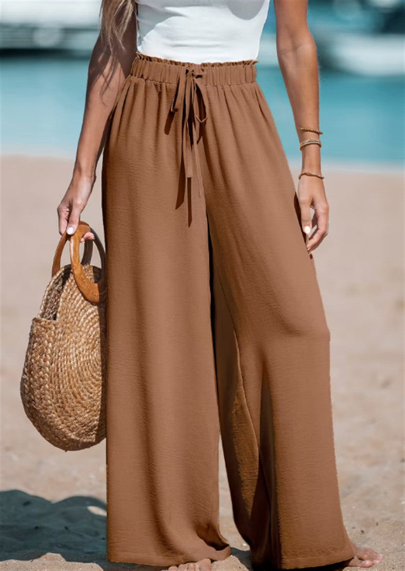 Pantalón ancho holgado para todo el año, cómodo y con estilo, ideal para la playa