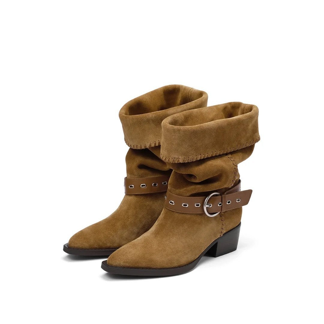 Botas de montar de ante estilo retro