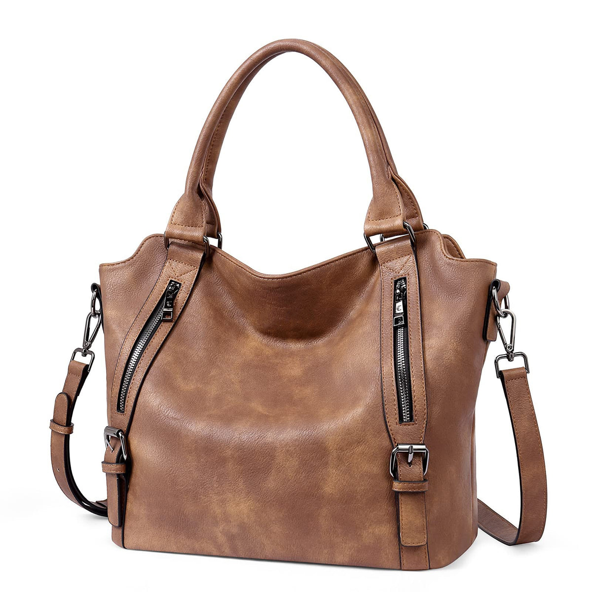 Bolso bandolera retro de gran capacidad en colores combinados