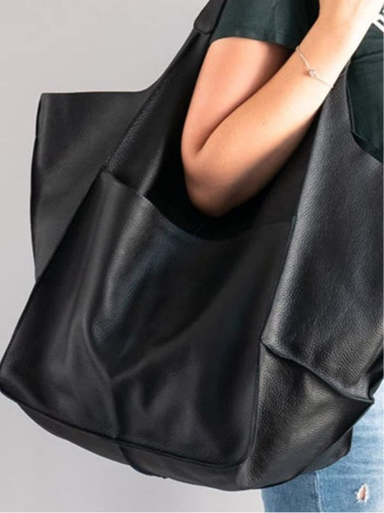 Bolso shopper grande de hombro estilo retro