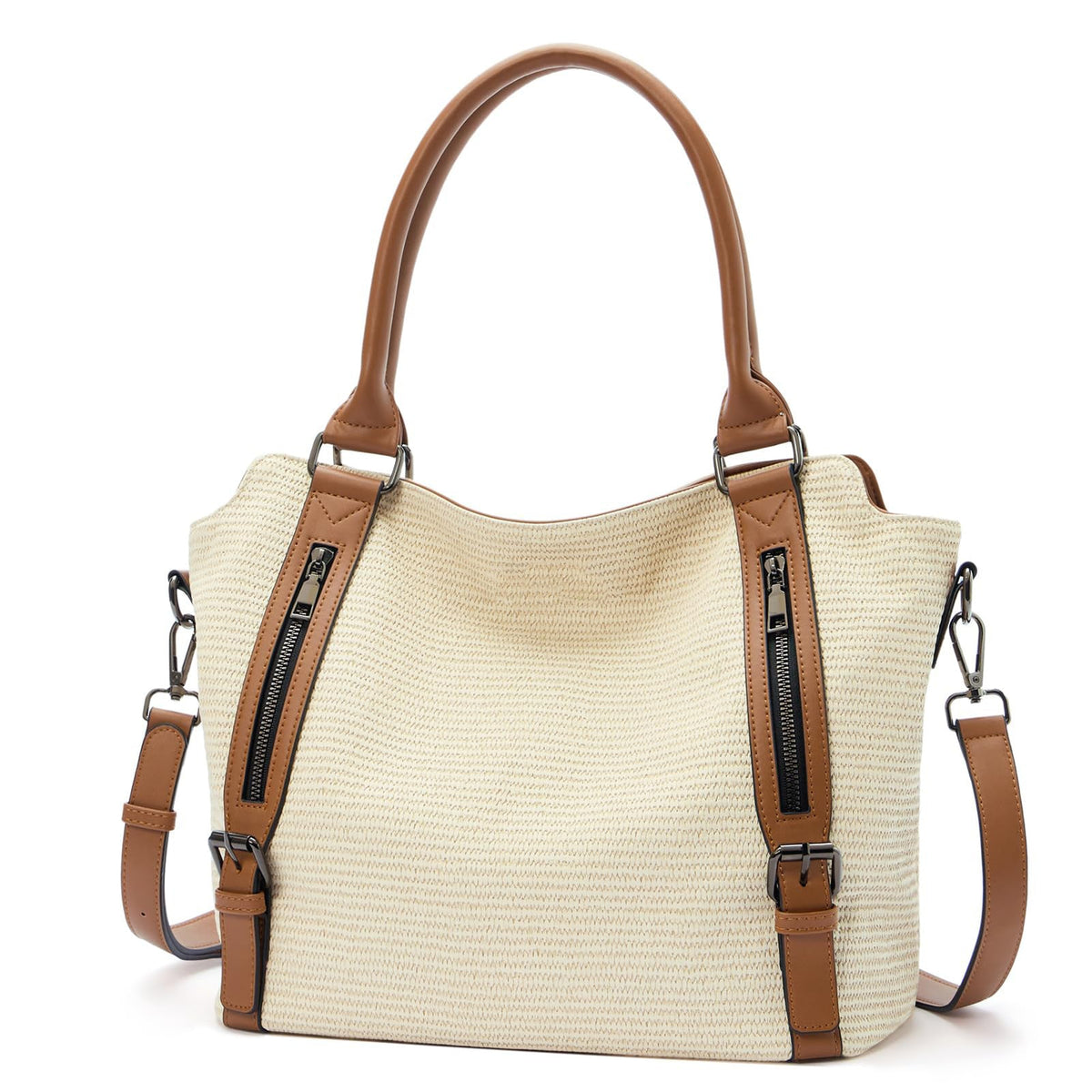 Bolso bandolera retro de gran capacidad en colores combinados