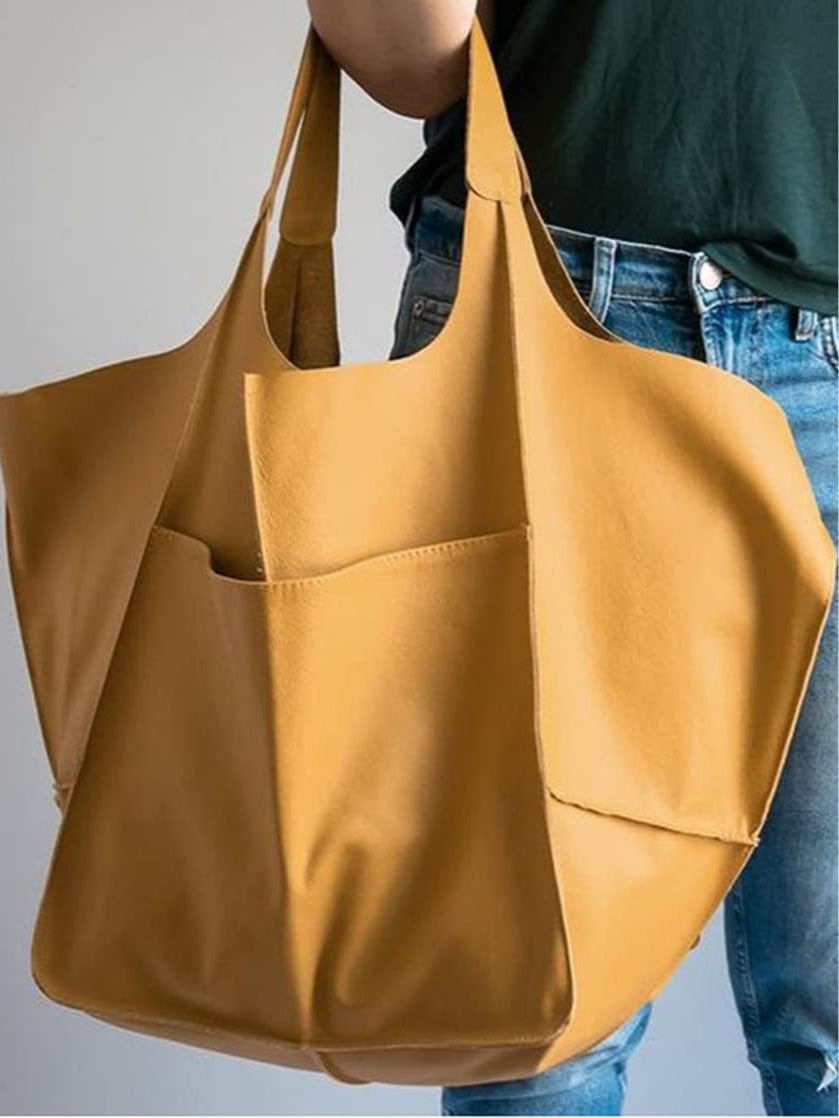 Bolso shopper grande de hombro estilo retro