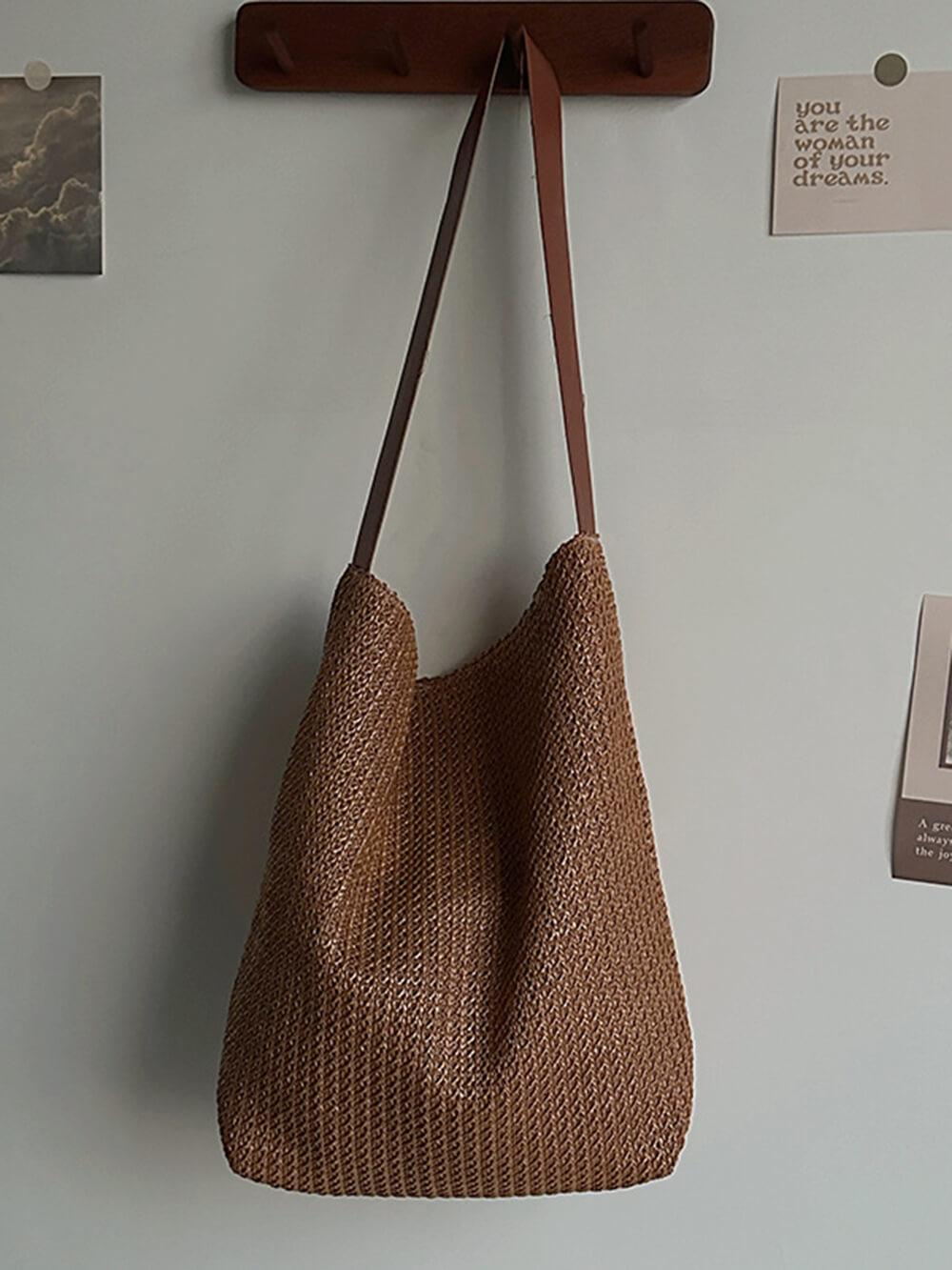 Bolso tote de paja para vacaciones