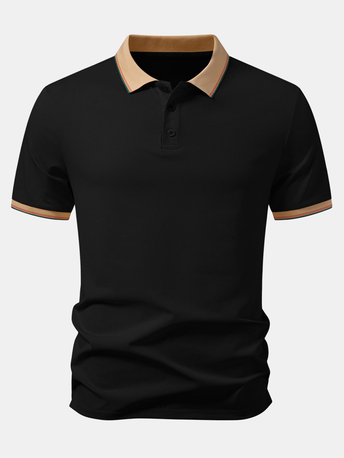 Polo piqué con cuello de contraste
