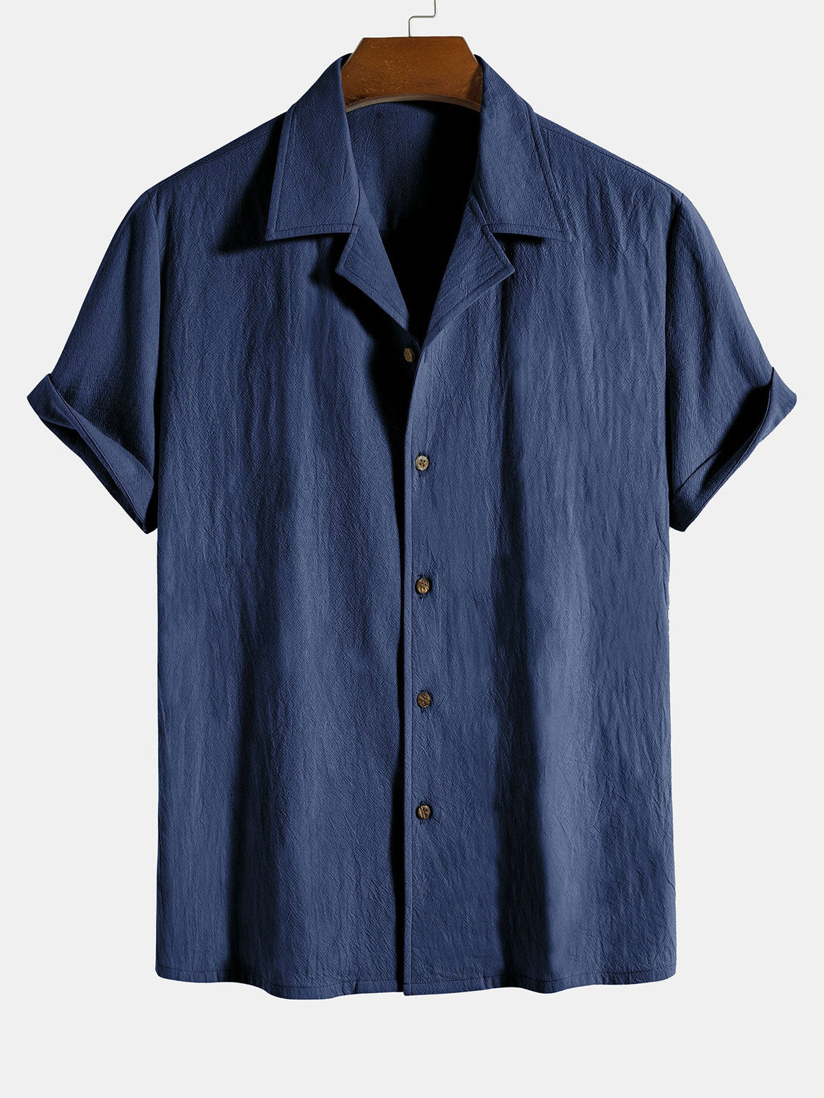 Camisa Revere de algodón texturizado y pantalones cortos de 5"