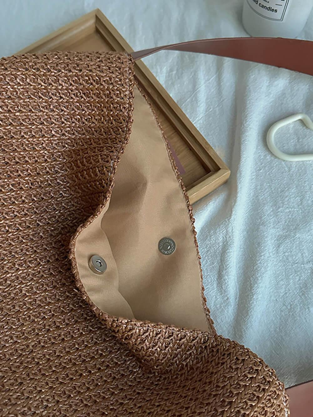Bolso tote de paja para vacaciones