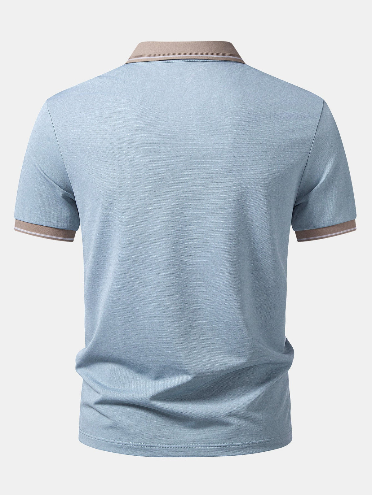 Polo con cuello Johnny y ribete en contraste
