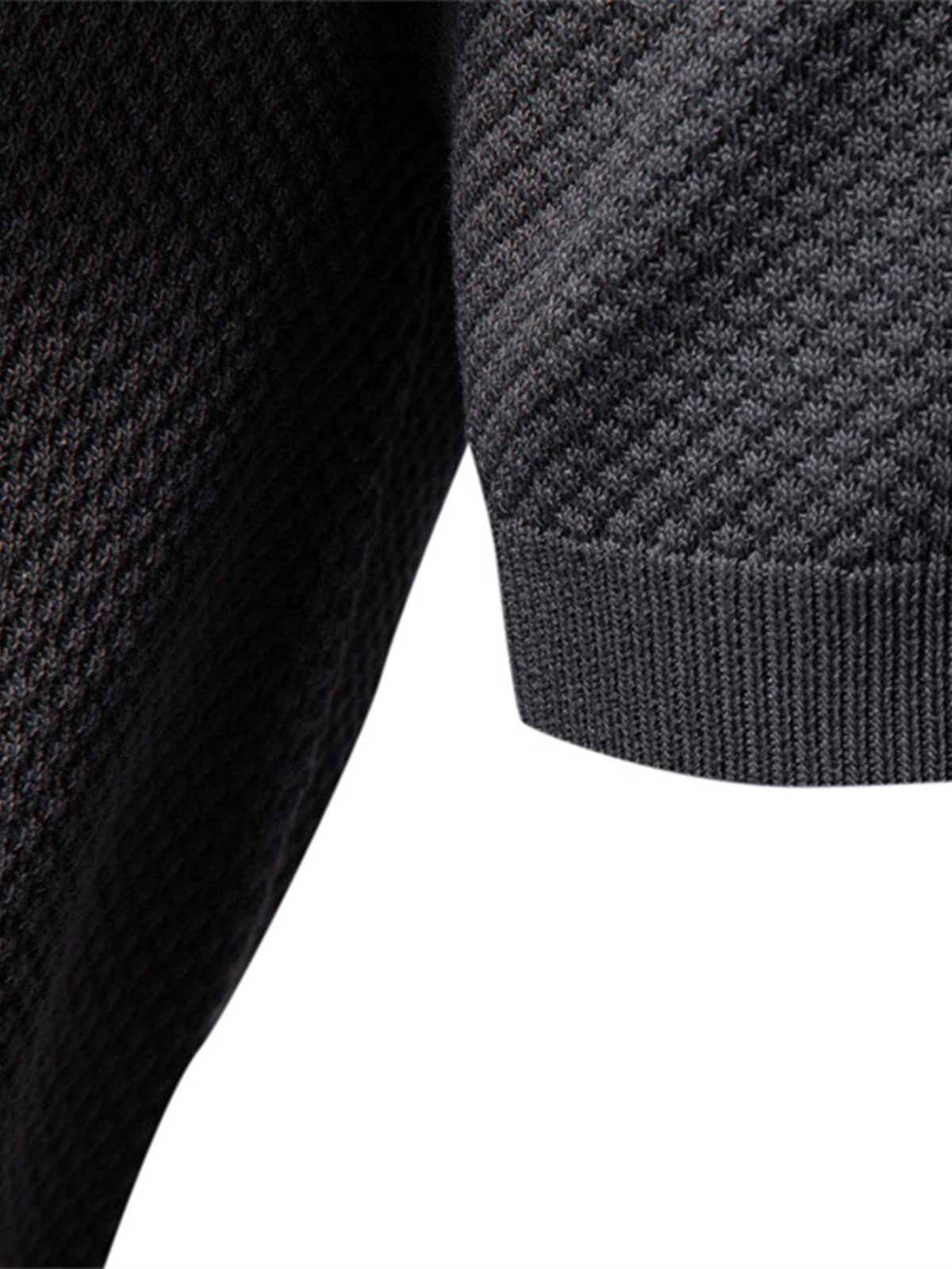 Polo de punto con textura de piña y cuello en V