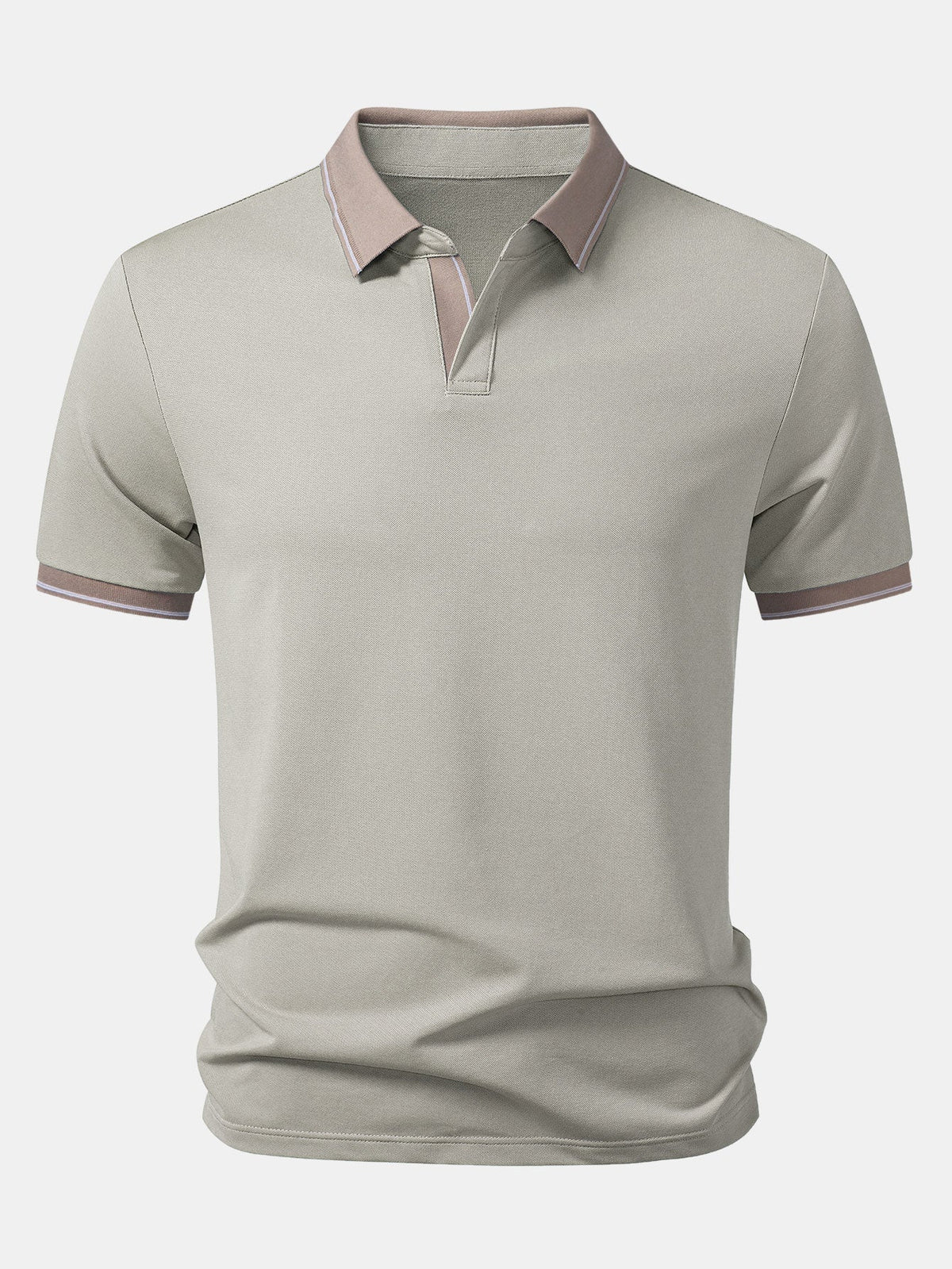 Polo con cuello Johnny en contraste