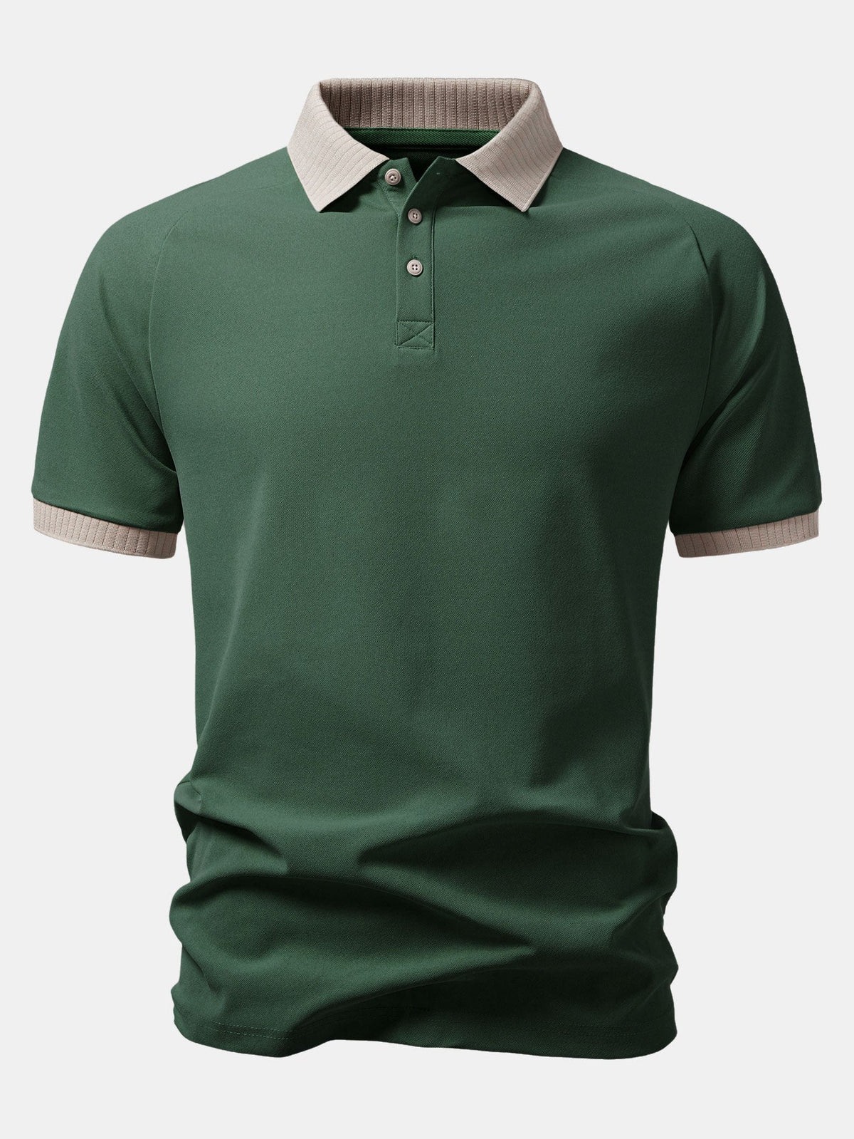 Polo con mangas raglán en contraste
