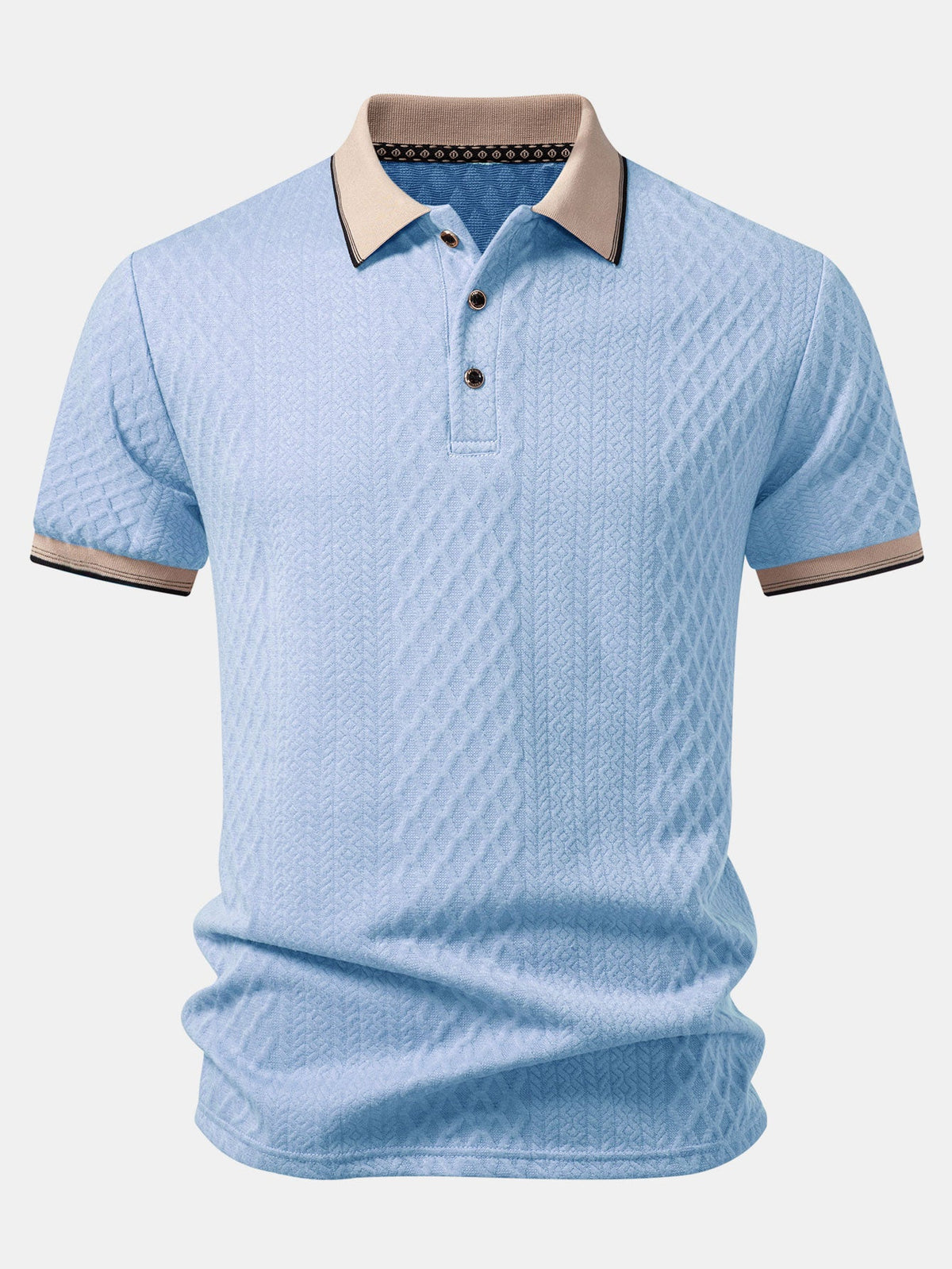 Polo jacquard geométrico