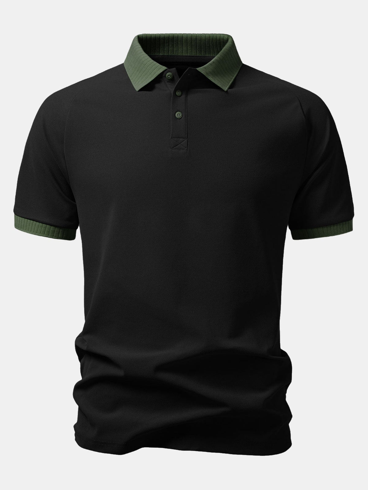 Polo con mangas raglán en contraste