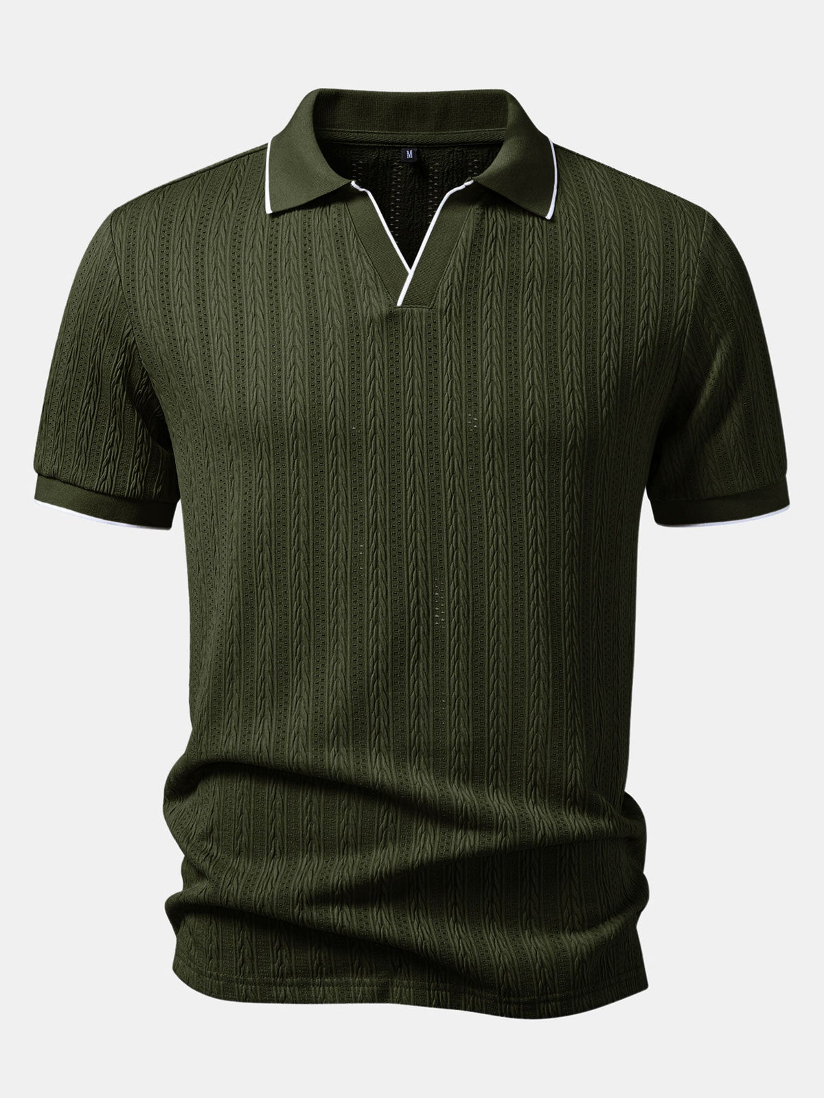 Polo Johnny Collar de jacquard geométrico