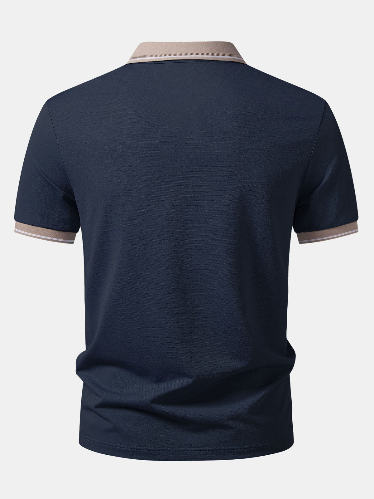 Polo con cuello Johnny en contraste