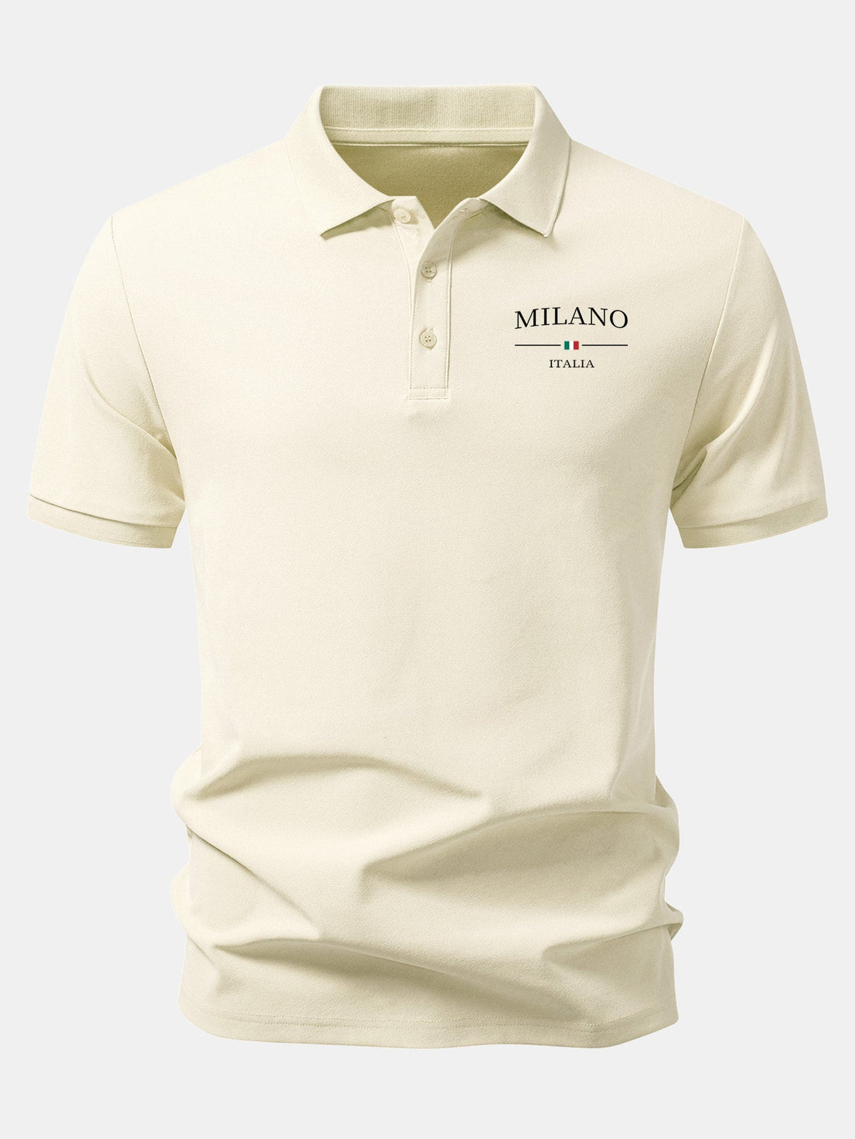 Polo pique con estampado Milano