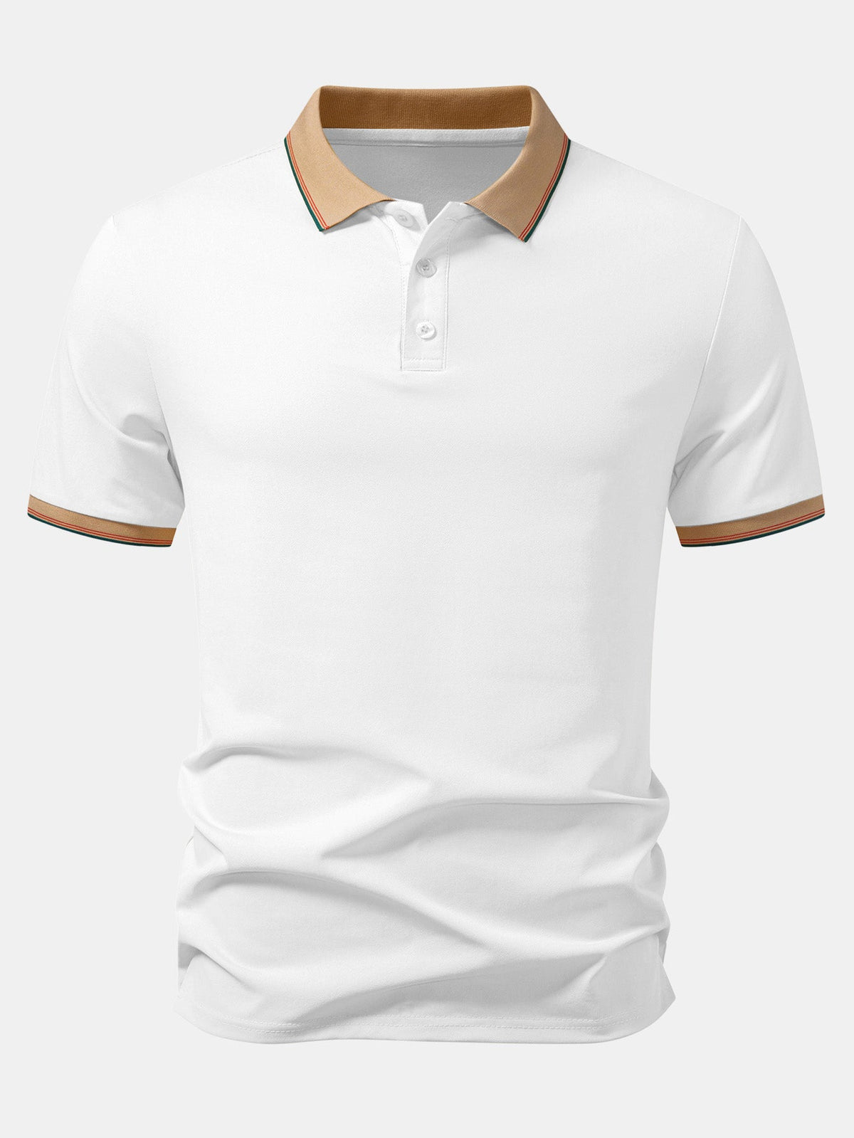 Polo piqué con cuello de contraste