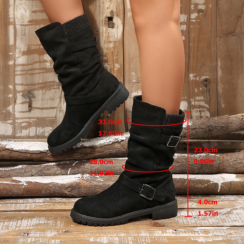 Botas casual con forro polar hasta media pierna
