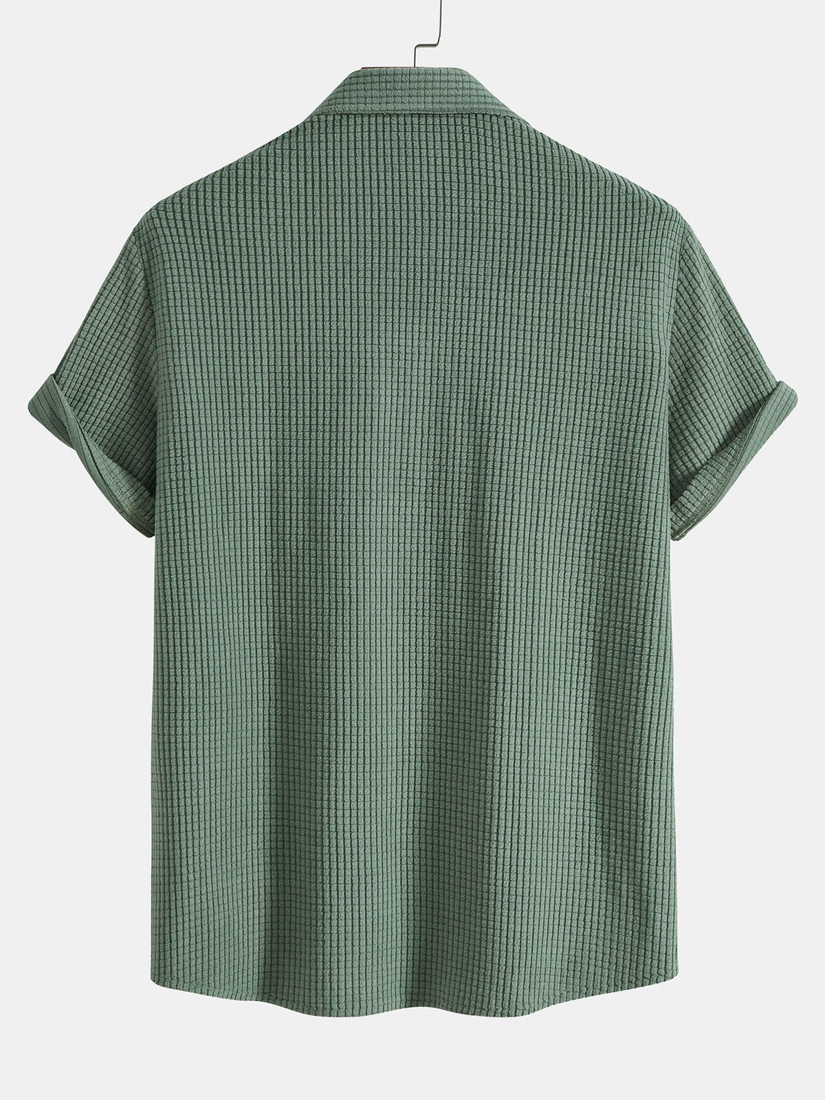 Camisa de Botones con Textura Waffle y Pantalones cortos