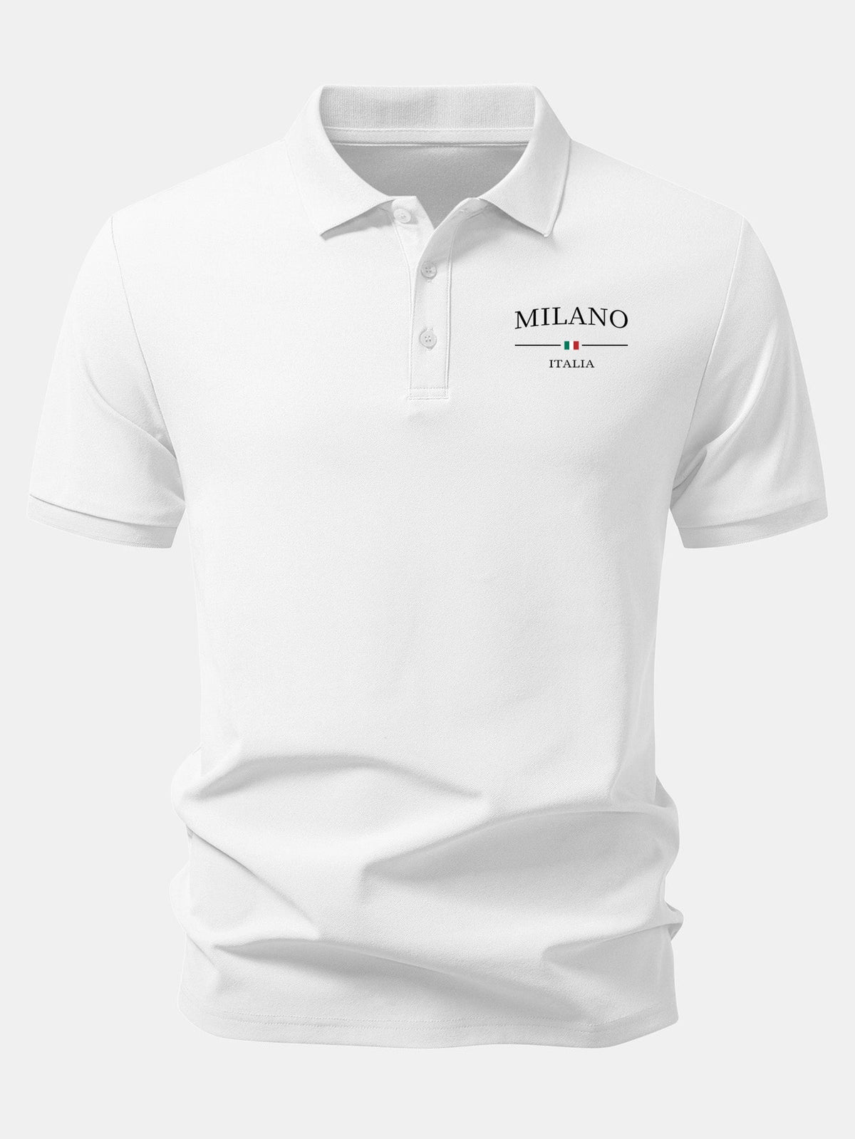 Polo pique con estampado Milano