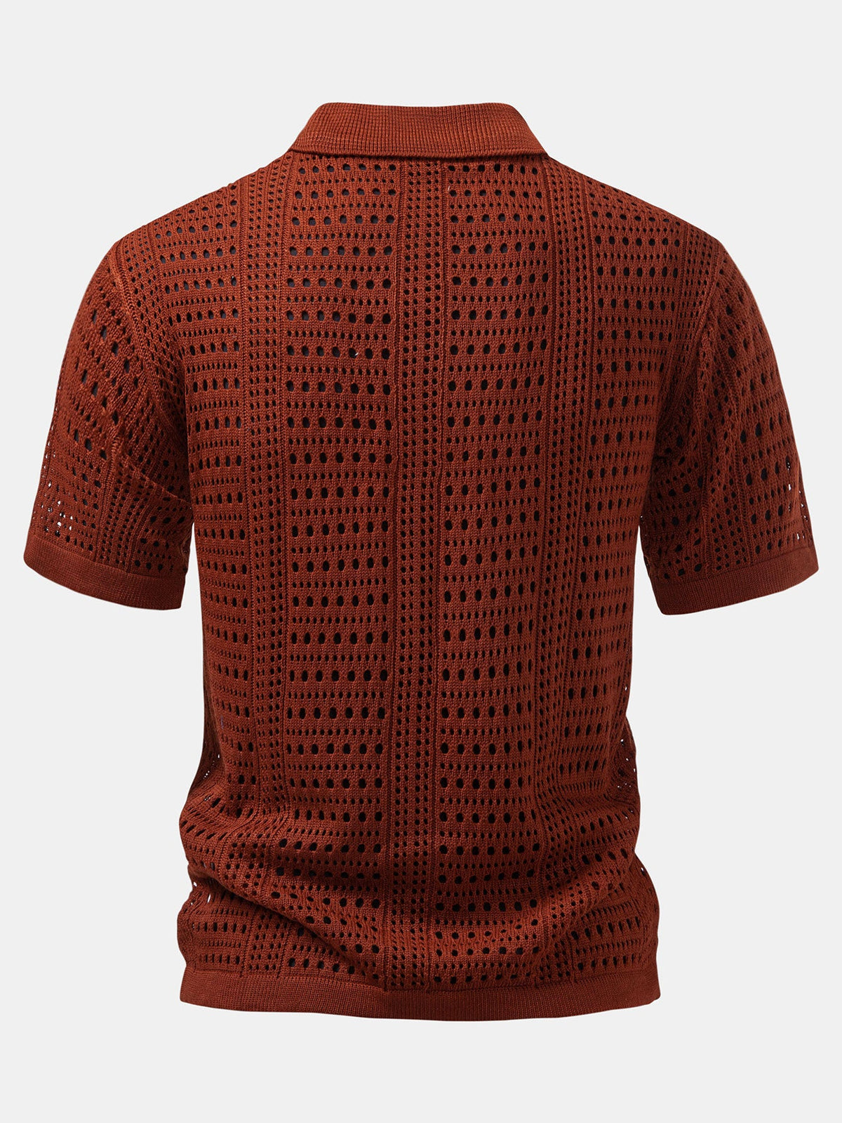 Polo de crochet con cuello en V