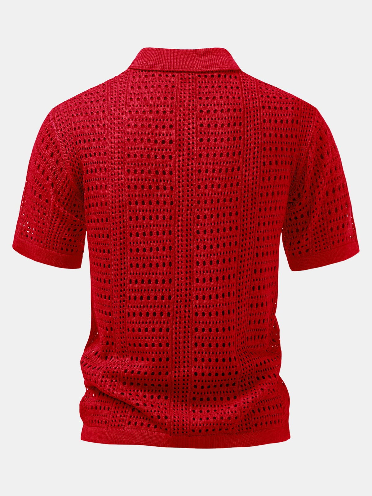 Polo de crochet con cuello en V