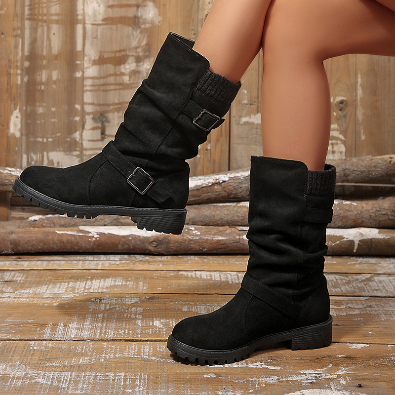 Botas casual con forro polar hasta media pierna