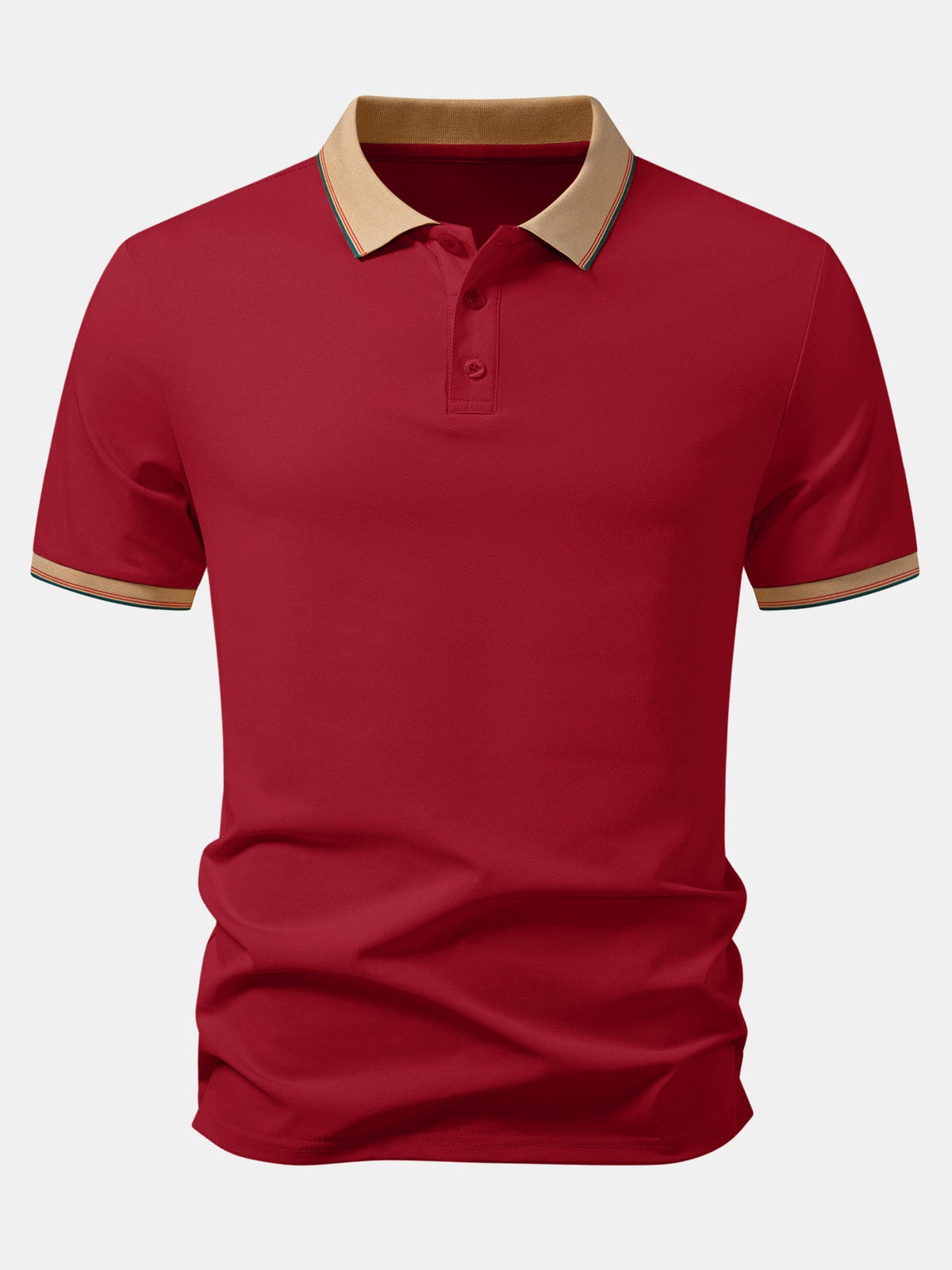 Polo piqué con cuello de contraste