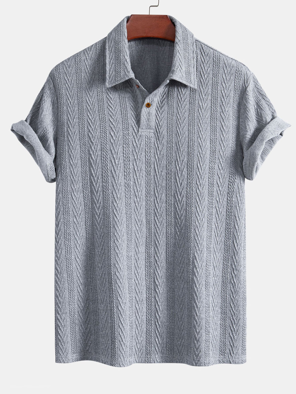 Polo de manga corta jacquard