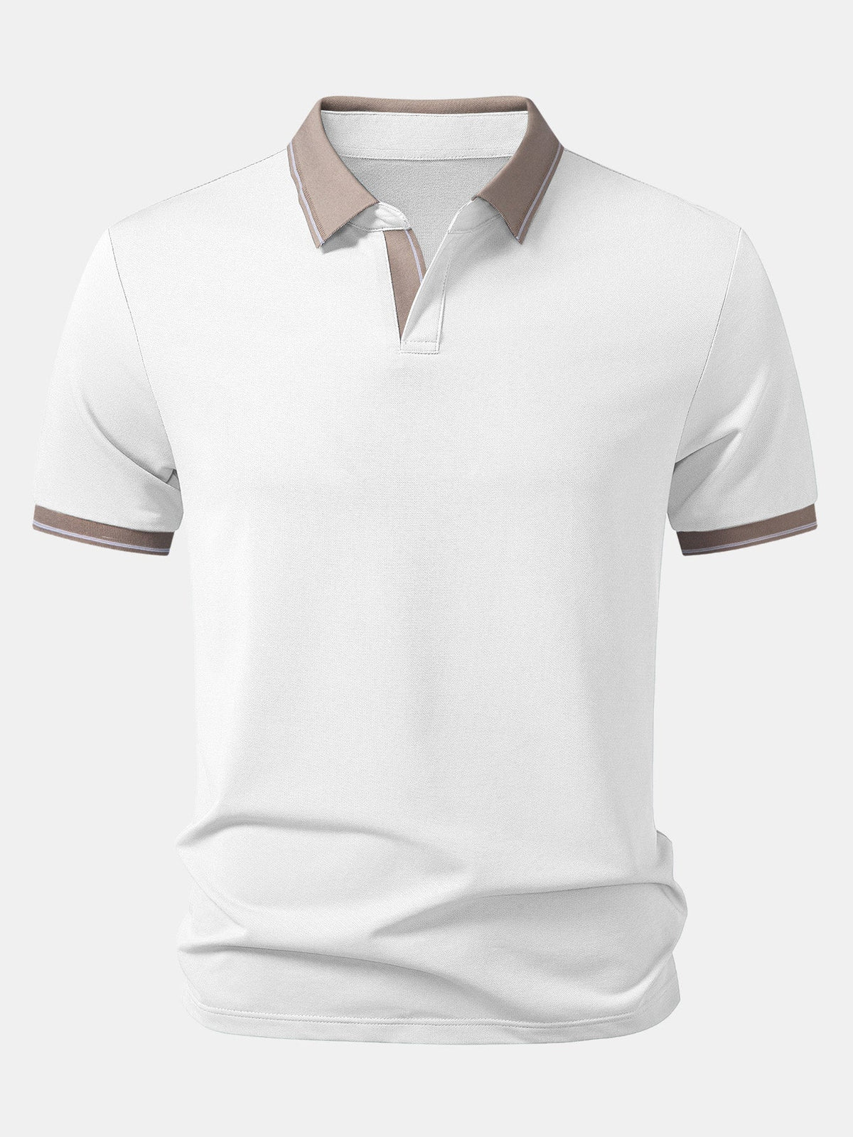 Polo con cuello Johnny y ribete en contraste