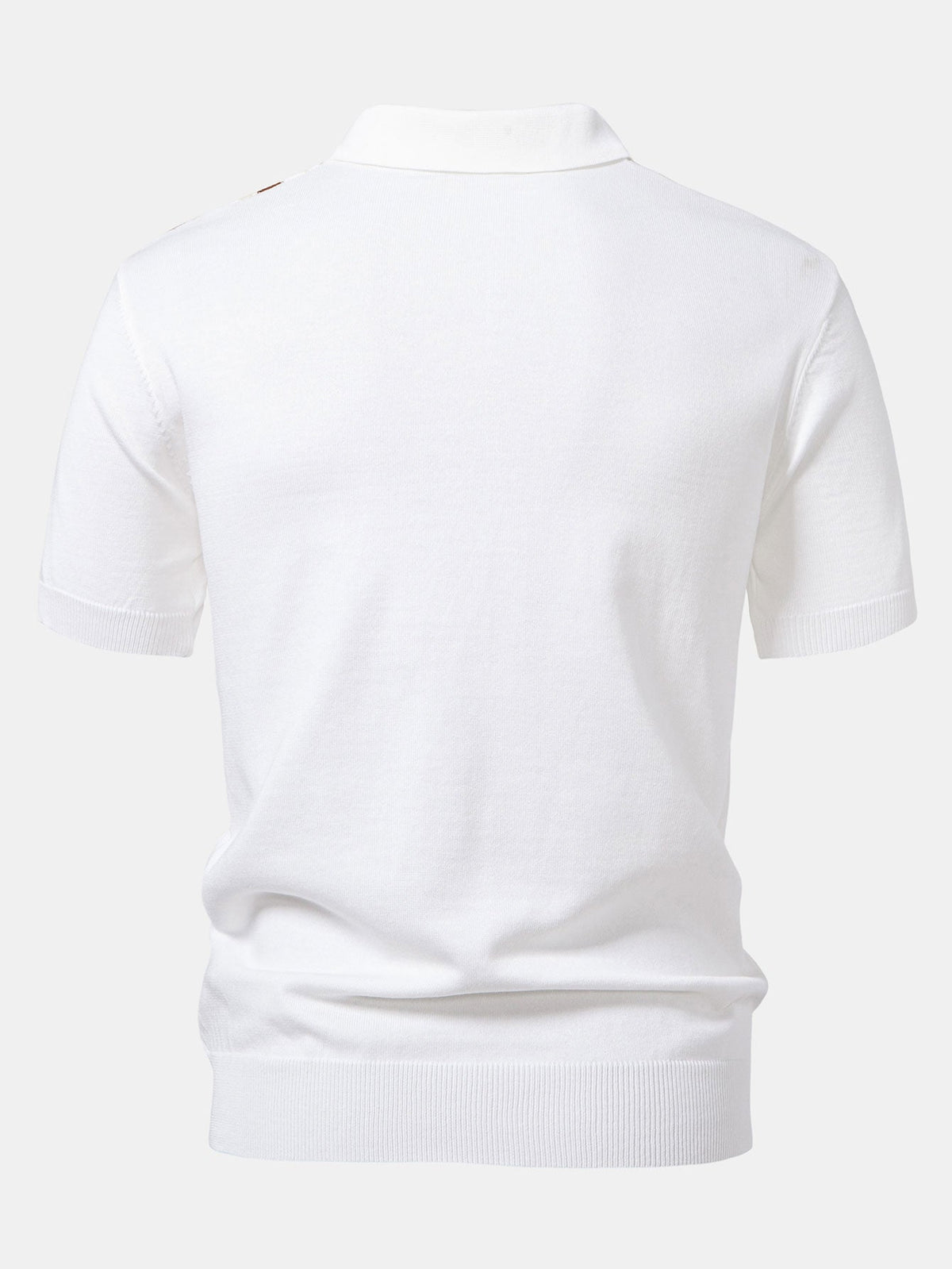 Polo de punto con cremallera y rayas