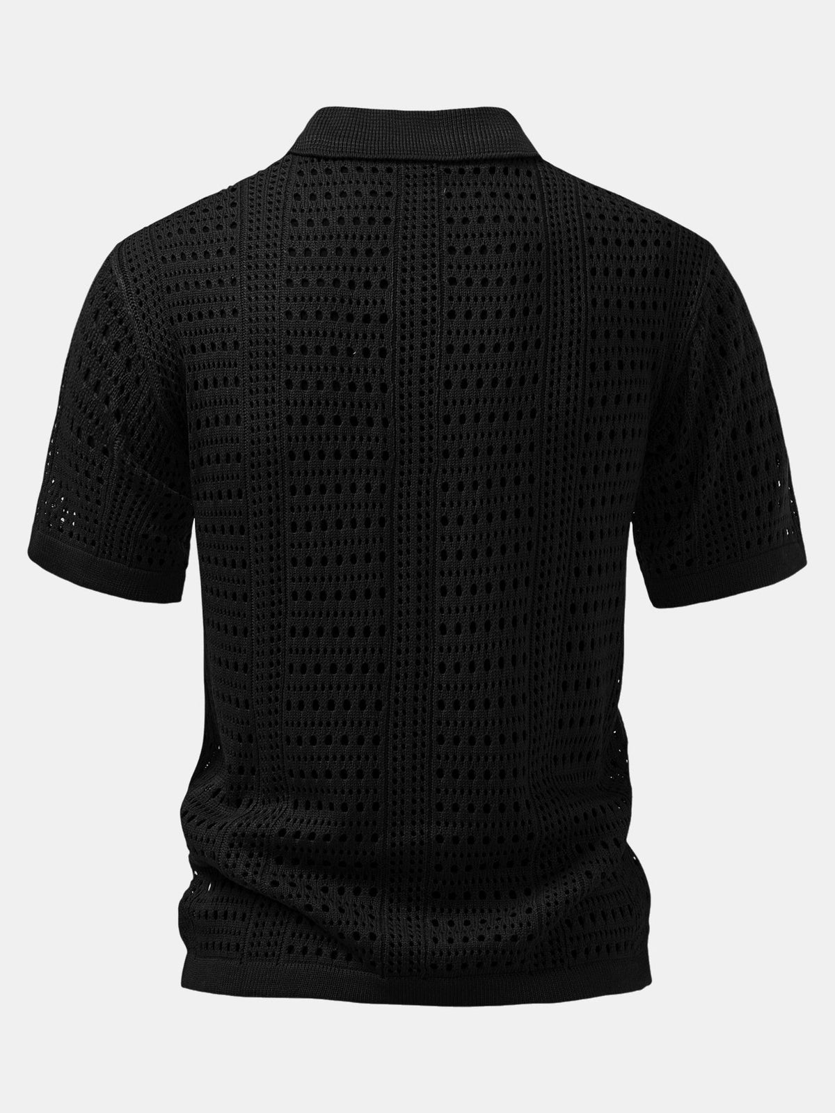 Polo de crochet con cuello en V