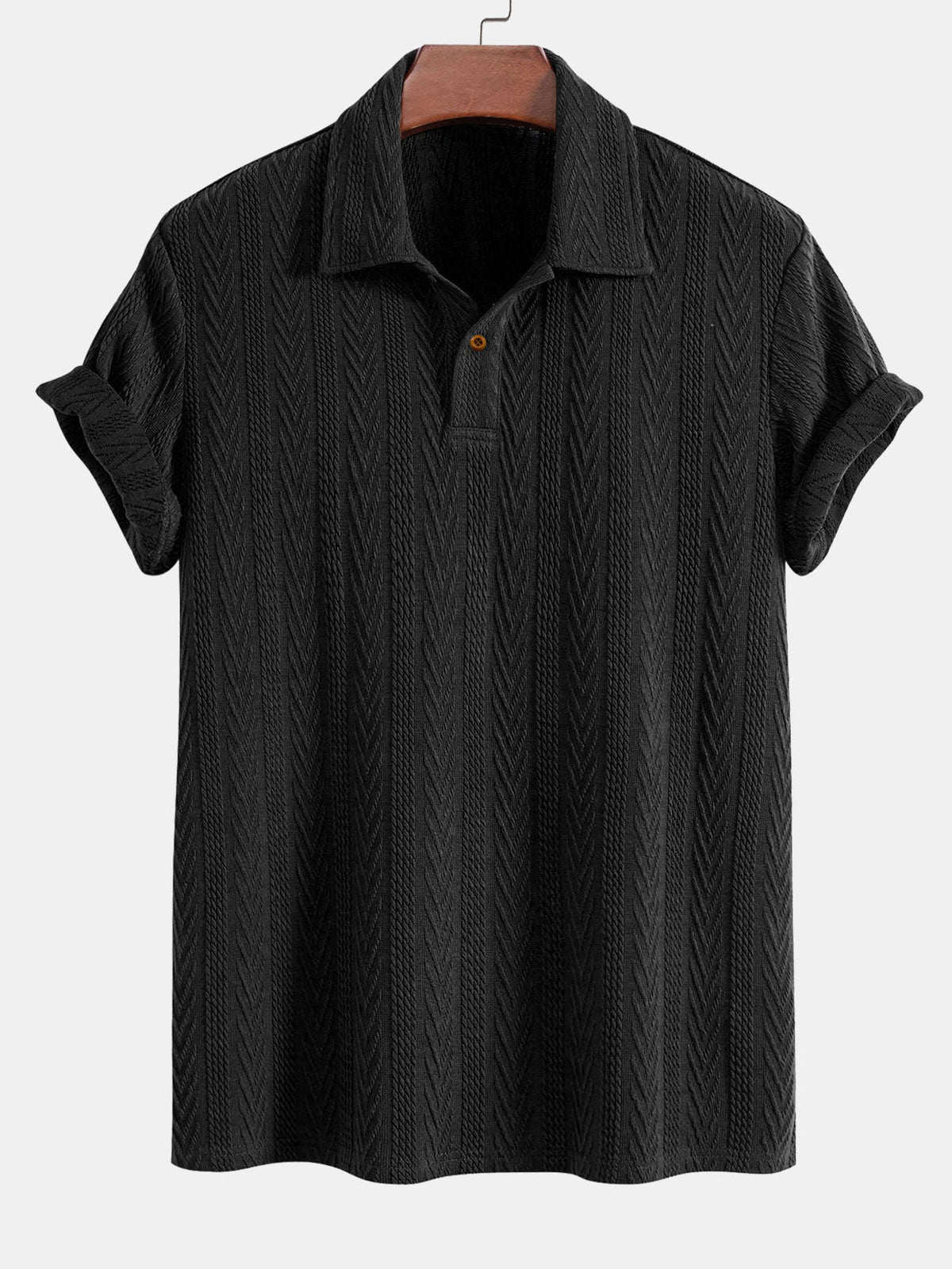 Polo de manga corta jacquard