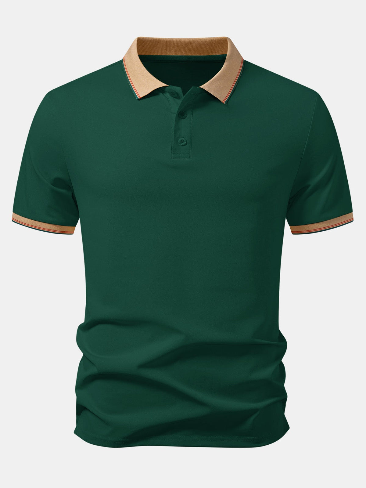 Polo piqué con cuello de contraste