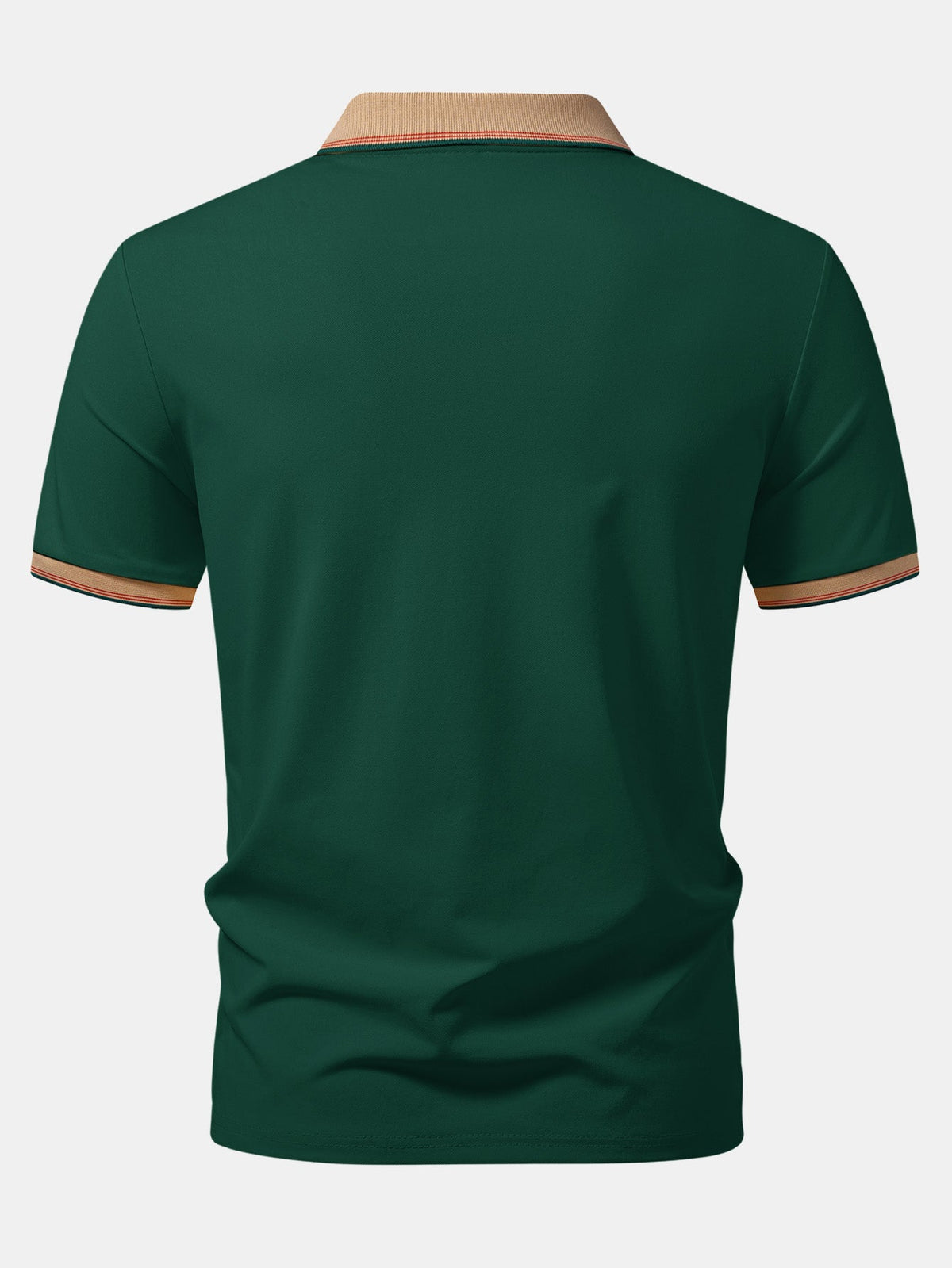 Polo piqué con cuello de contraste