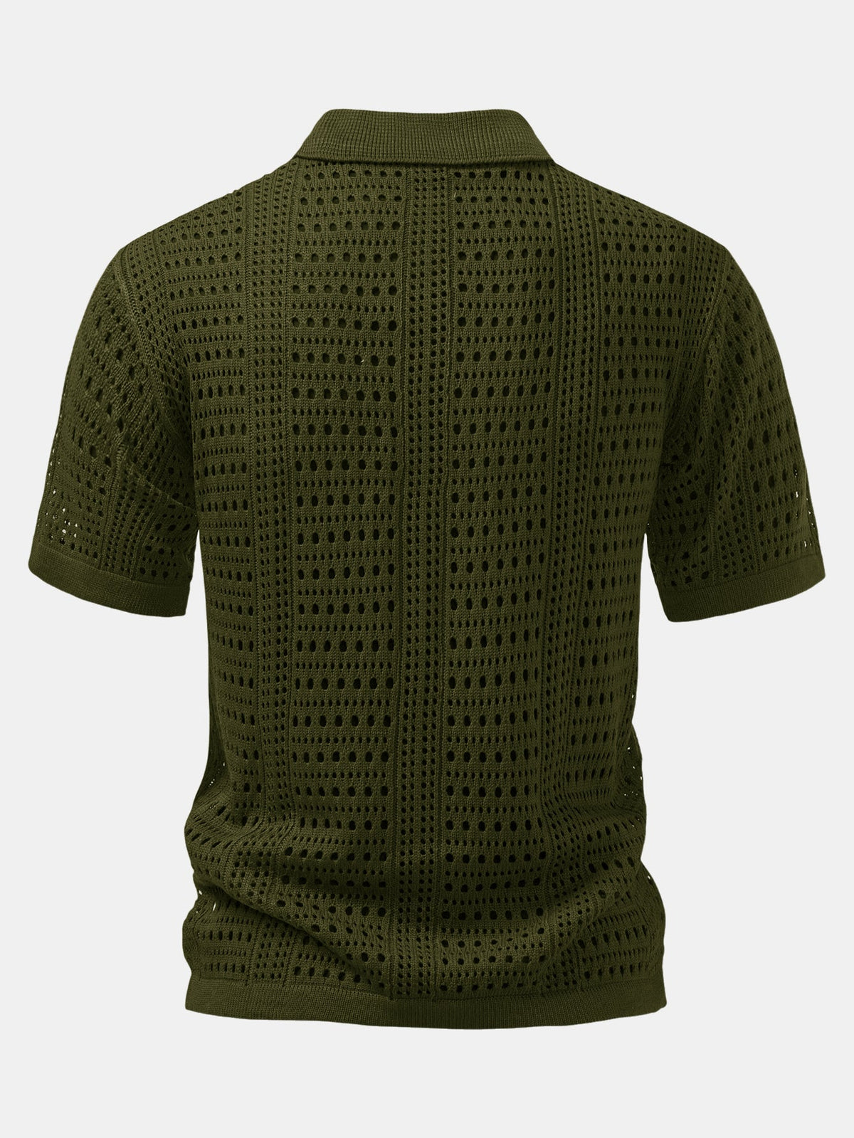 Polo de crochet con cuello en V