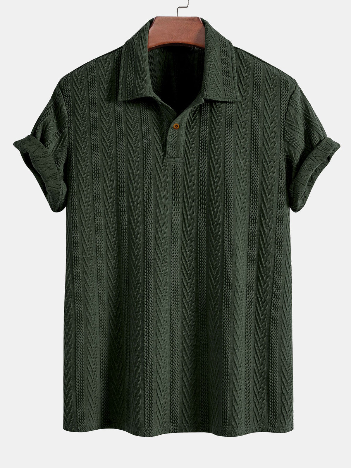 Polo de manga corta jacquard