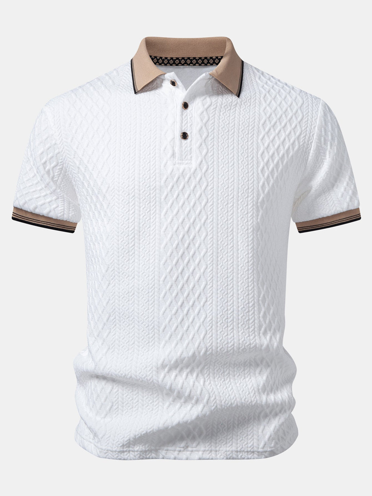 Polo jacquard geométrico
