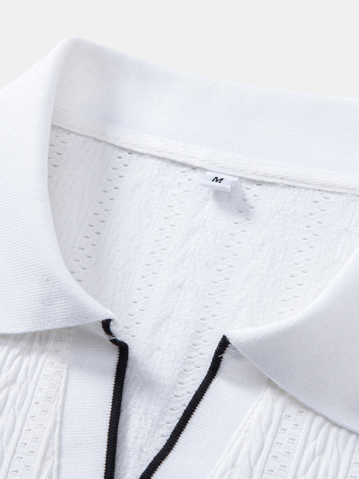 Polo Johnny Collar de jacquard geométrico