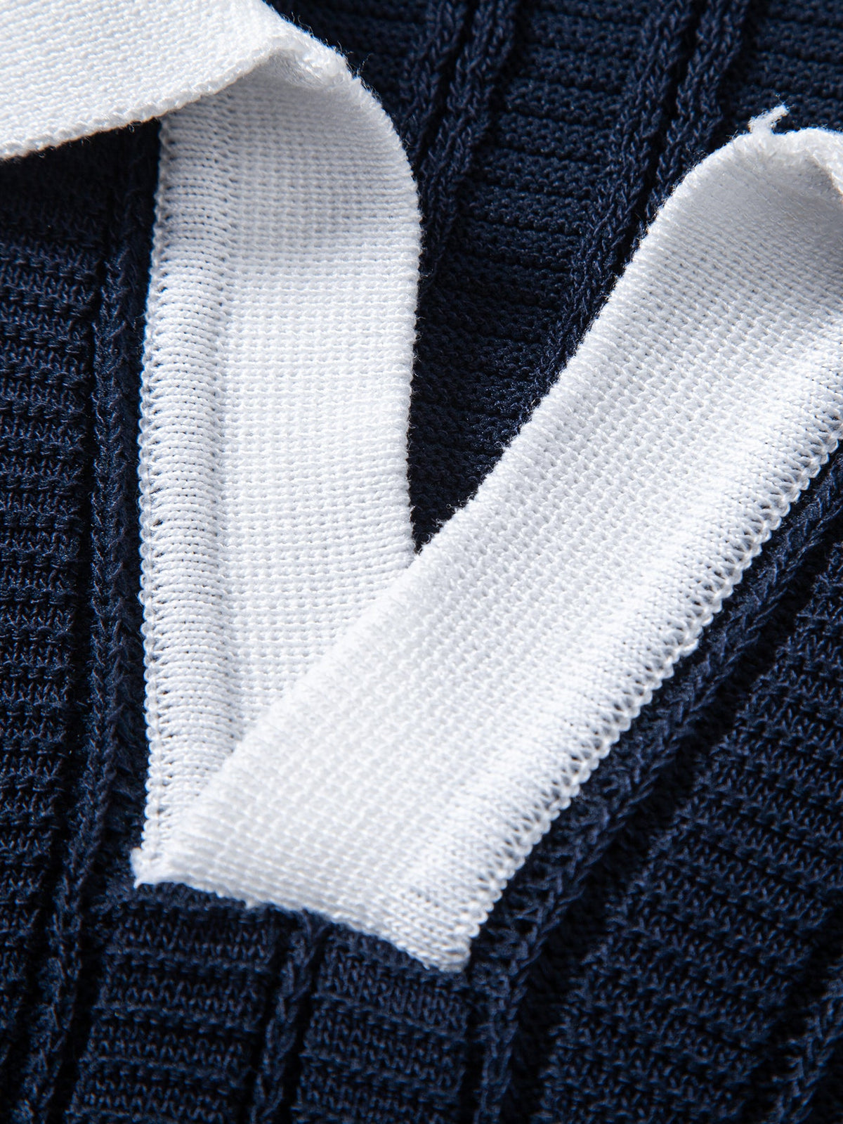 Polo Johnny Collar de punto texturizado con ribete de contraste
