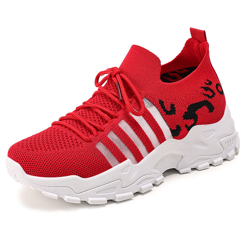 Zapatillas chunky de punto con plataforma, transpirables