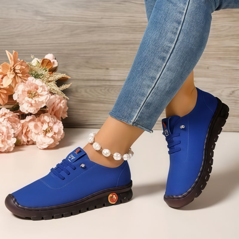 Mocasines con cordones de piel suave cosida y suela antideslizante