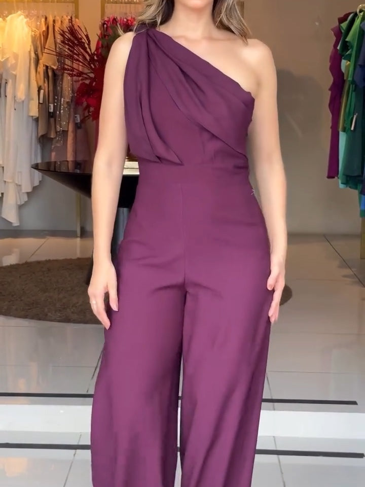 Mono morado de un hombro
