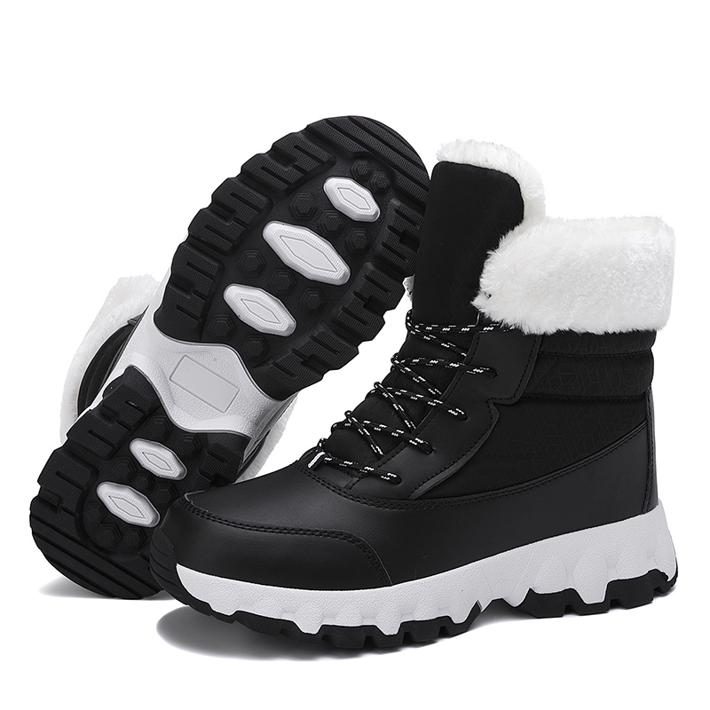Botas de nieve de invierno con cordones hasta media pierna