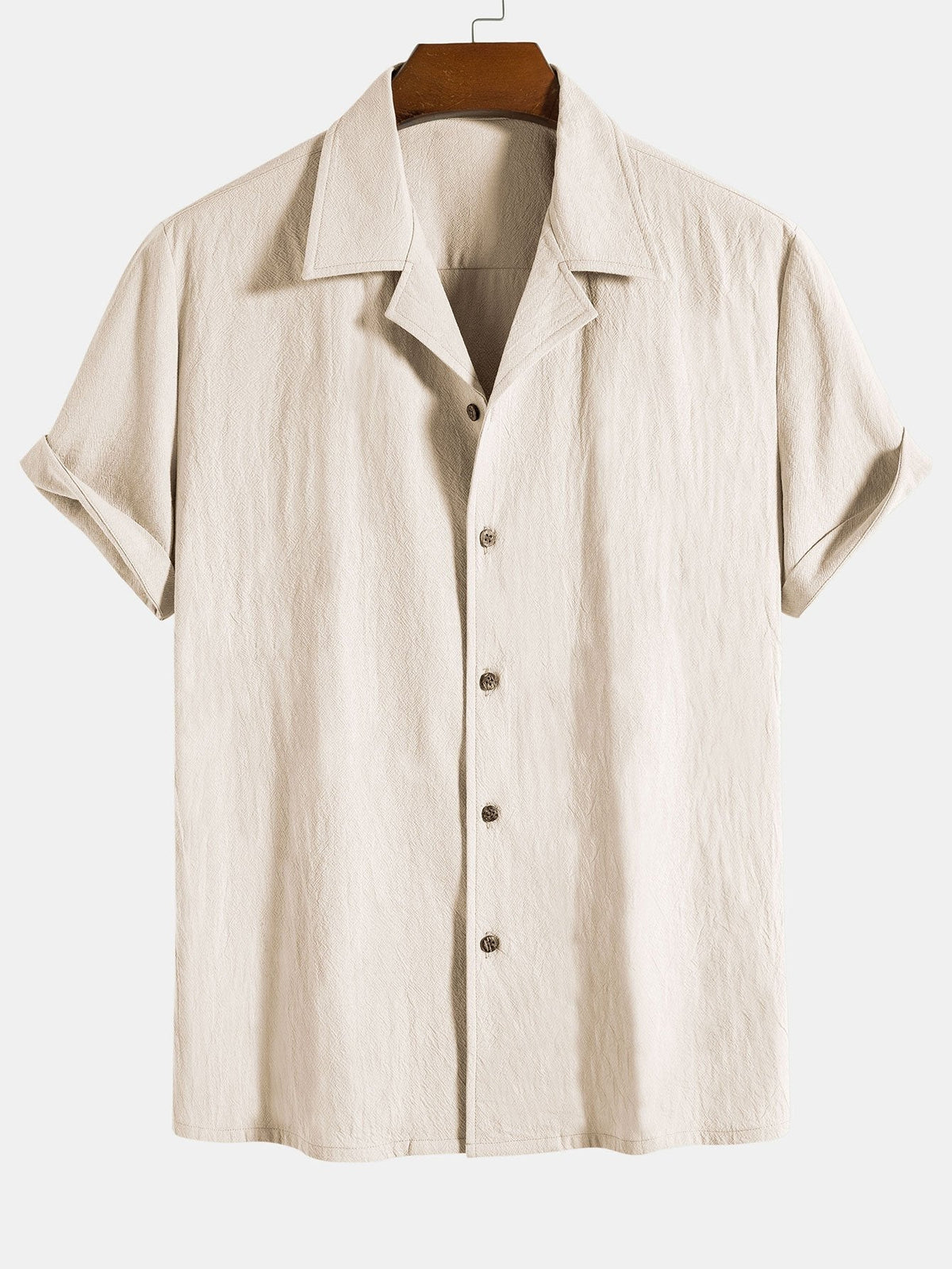 Camisa Revere de algodón texturizado y pantalones cortos de 5"