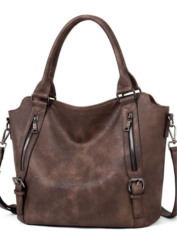 Bolso bandolera retro de gran capacidad en colores combinados