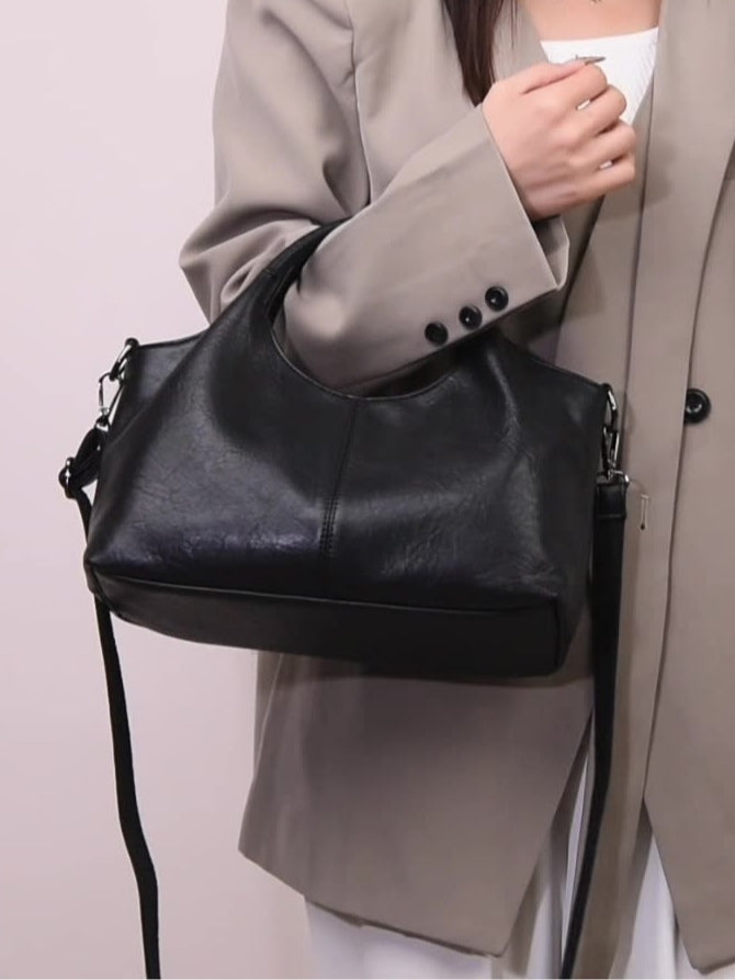 Bolso tote retro de lujo discreto y gran capacidad