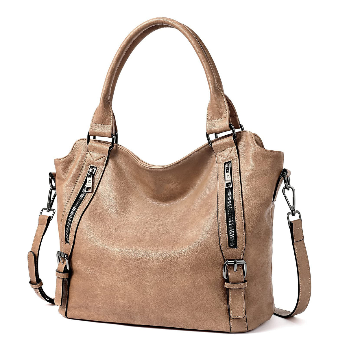 Bolso bandolera retro de gran capacidad en colores combinados