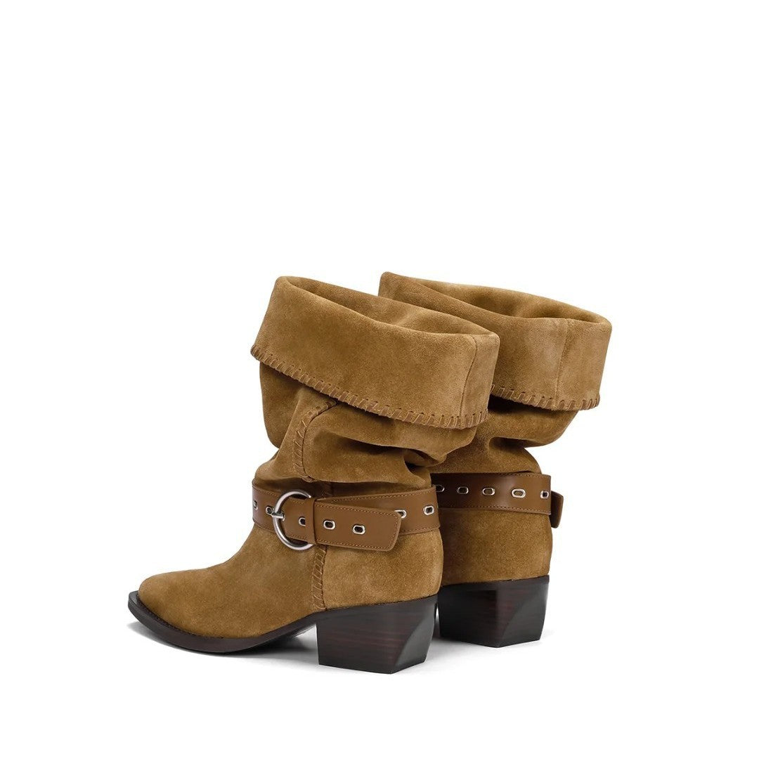 Botas de montar de ante estilo retro