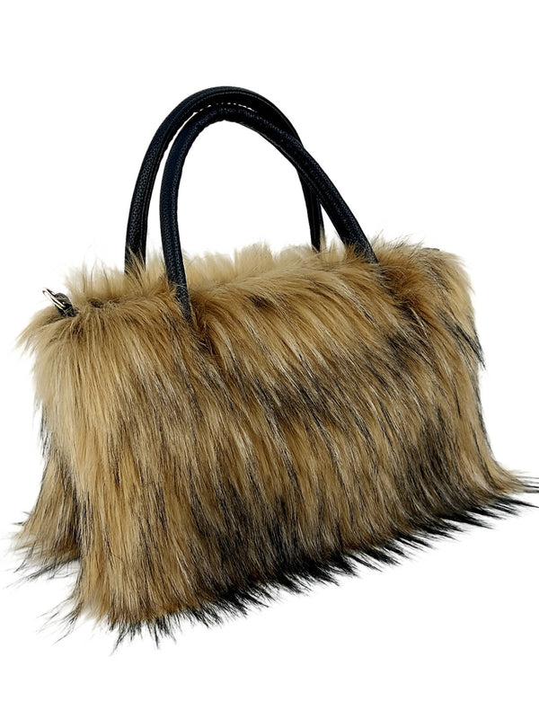 Bolso bandolera de pelo con cadena