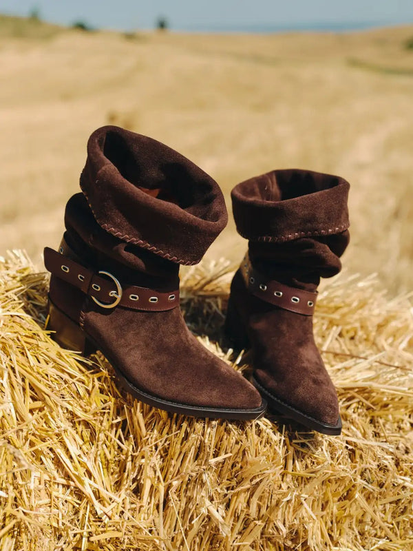 Botas de montar de ante estilo retro